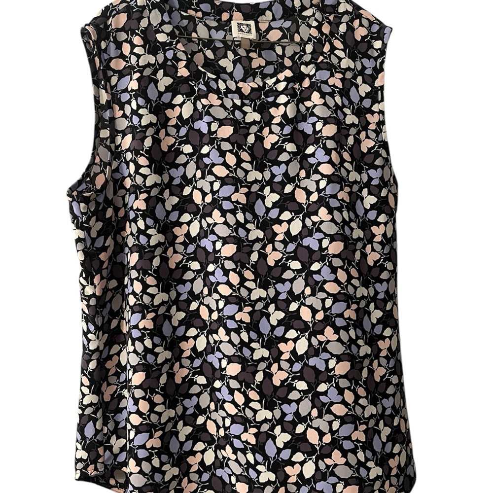 Anne Klein Black and White Sleeveless Blouse